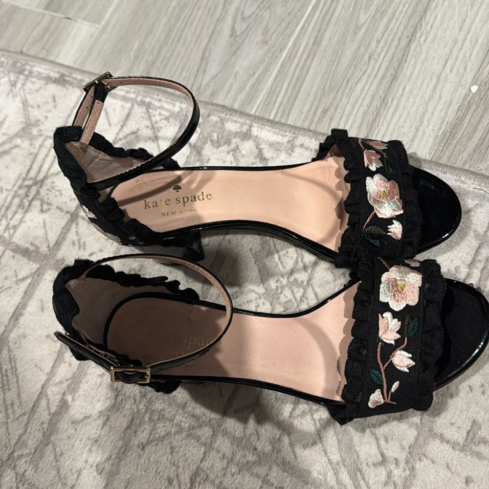 Kate Spade embroidered heels